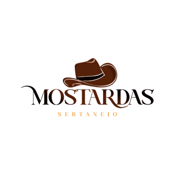 Os Mostardas — logótipo com chapéu de cowboy e a palavra Sertanejo